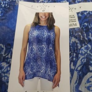 Fever Womens Double Layer Sleeveless Blouse